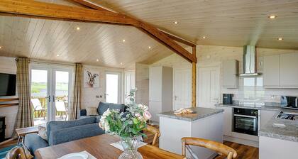 Luxurious and contemporary lodge with stunning countryside views.