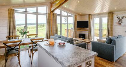 Luxurious and contemporary lodge with stunning countryside views.