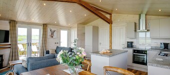 Luxurious and contemporary lodge with stunning countryside views.