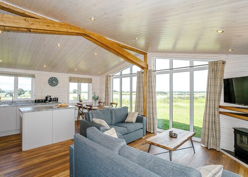Luxurious and contemporary lodge with stunning countryside views.