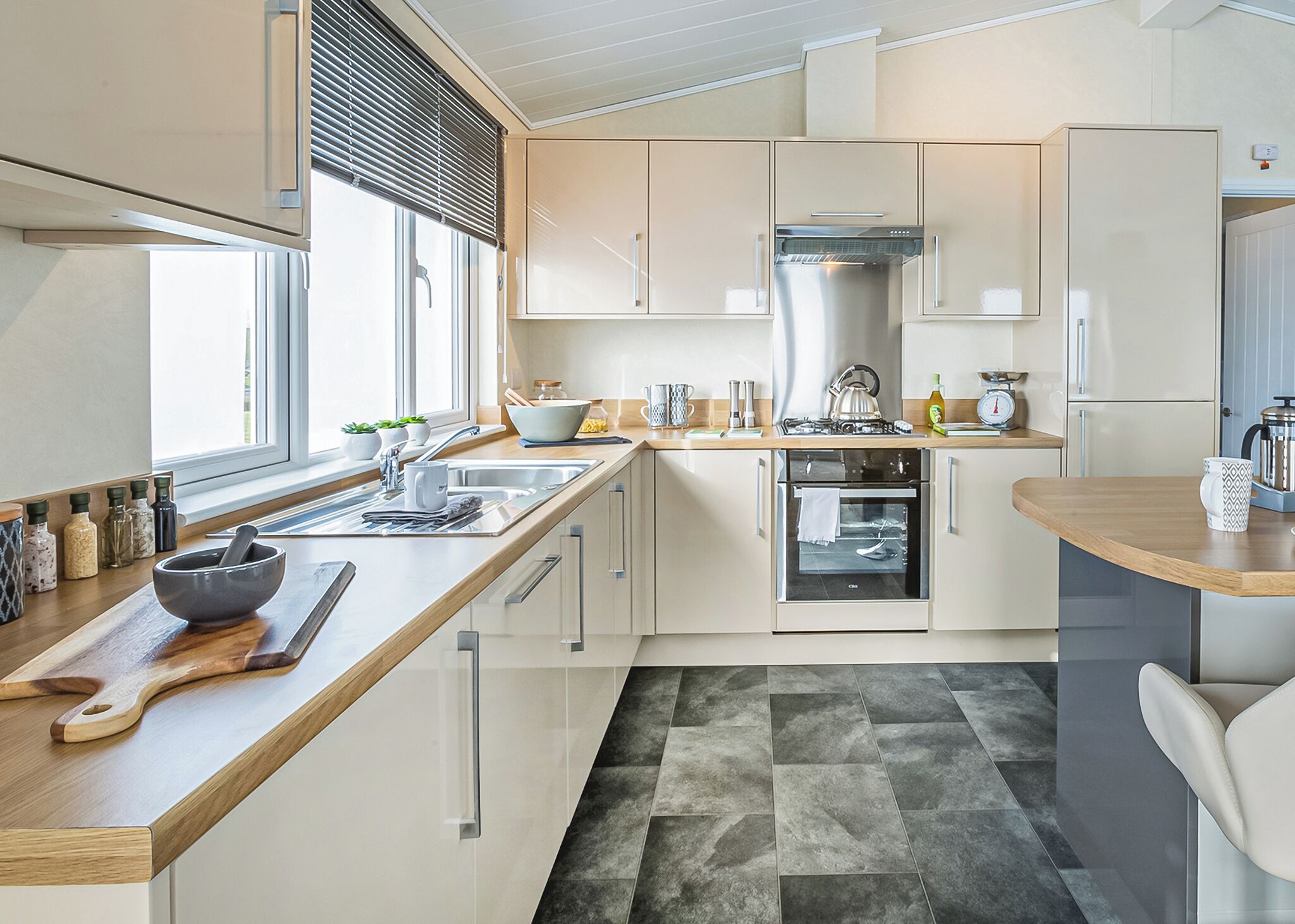 Fridge, oven, stovetop, dishwasher