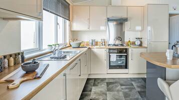 Fridge, oven, stovetop, dishwasher