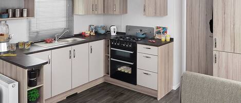 Fridge, oven, stovetop, toaster