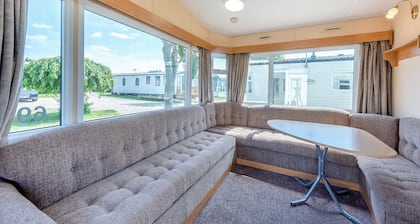 Caravan with one double and one twin.