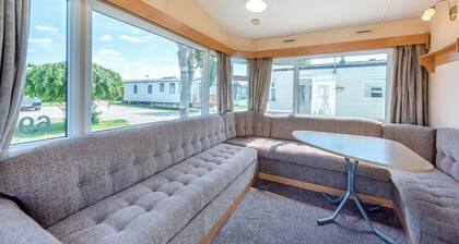 Caravan with one double and one twin.