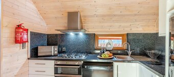 Traditional country style A-frame lodge.