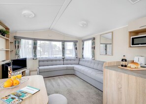Living area - Modern and contemporary caravan. (Reynalton, Nr Narberth)