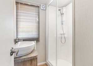 Bathroom - Modern and contemporary caravan. (Reynalton, Nr Narberth)