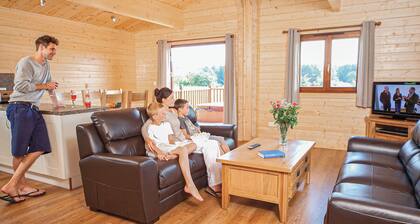 Luxurious solid log lodge.