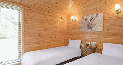 Superior and stunning stylish pine lodge.