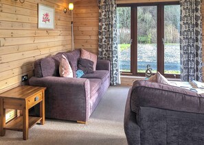 Living area - Superior and stunning stylish pine lodge. (Whitfield, Hexham)