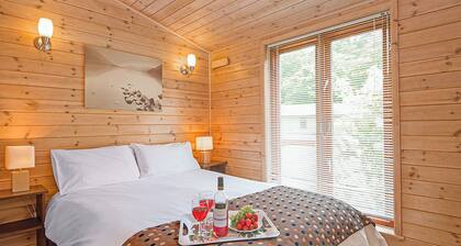 Superior and stunning stylish pine lodge.