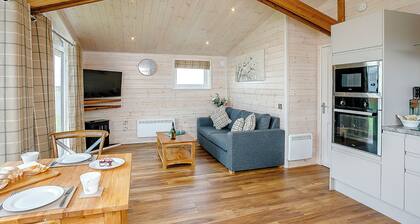 Luxurious and contemporary lodge with stunning countryside views.