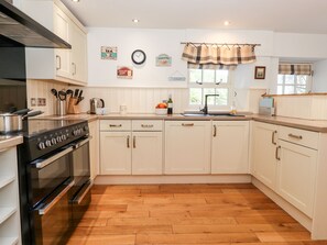 Fridge, dishwasher, electric kettle, toaster
