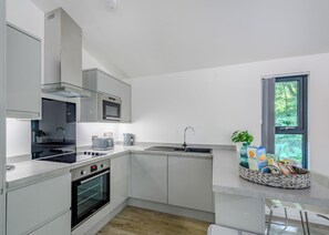 Fridge, oven, stovetop, dishwasher - 2 bedroom accommodation in Annbank, Ayr (Annbank, Ayr)