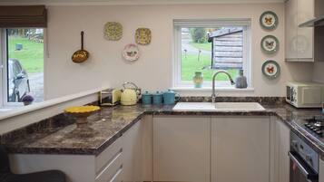 Fridge, oven, stovetop, toaster