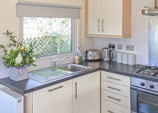 Fridge, oven, stovetop, dishwasher