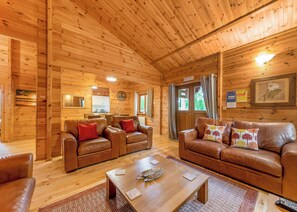 Living area - Spacious and comfortable lodge with contemporary styling. (Ellesmere)