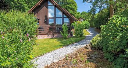 Luxury lodge residing at the top of the wooded valley.