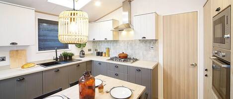 Fridge, oven, stovetop, toaster