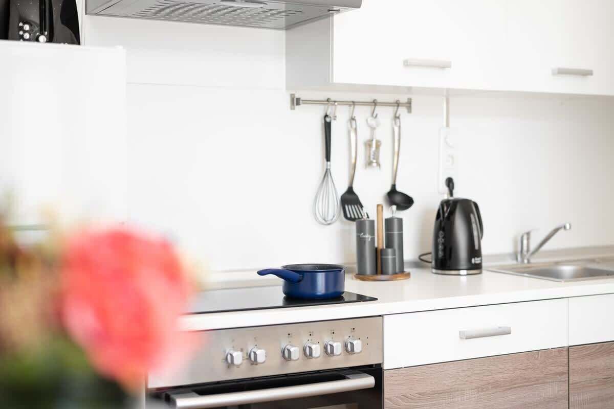 Fridge, oven, stovetop, dishwasher