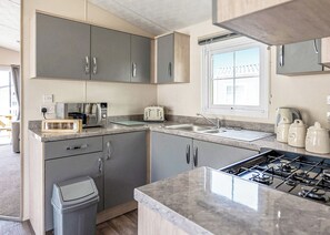Fridge, oven, stovetop, toaster