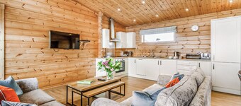 Luxurious and contemporary Finnish log lodge.