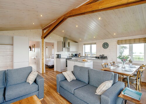 Luxurious and contemporary lodge with stunning countryside views.