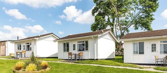 Contemporary cottage with one double and one with bunks.