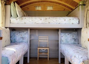 Room - March Hare is a marvellous shepherd’s hut that sleeps up to four people. (Aldeby)