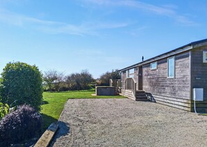 Property grounds - New in 2017. Spacious and luxurious lodge. (Carnmenellis, Nr Falmouth)
