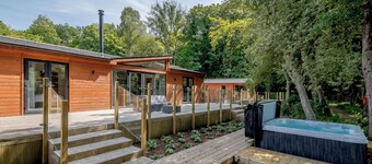 A stunning lodge with a centre lounge.