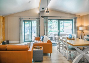 Living area - A magnificent bespoke lodge perfect for a family escape. (Gledrid, Chirk)