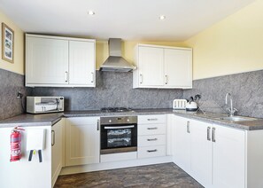 Fridge, oven, stovetop, toaster