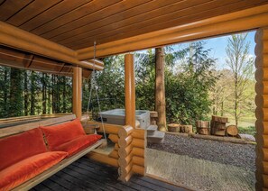 Unclassified image, 4 of 12, button - Timber lodge set in an elevated position with views of the lake. (Webbery, Bideford)