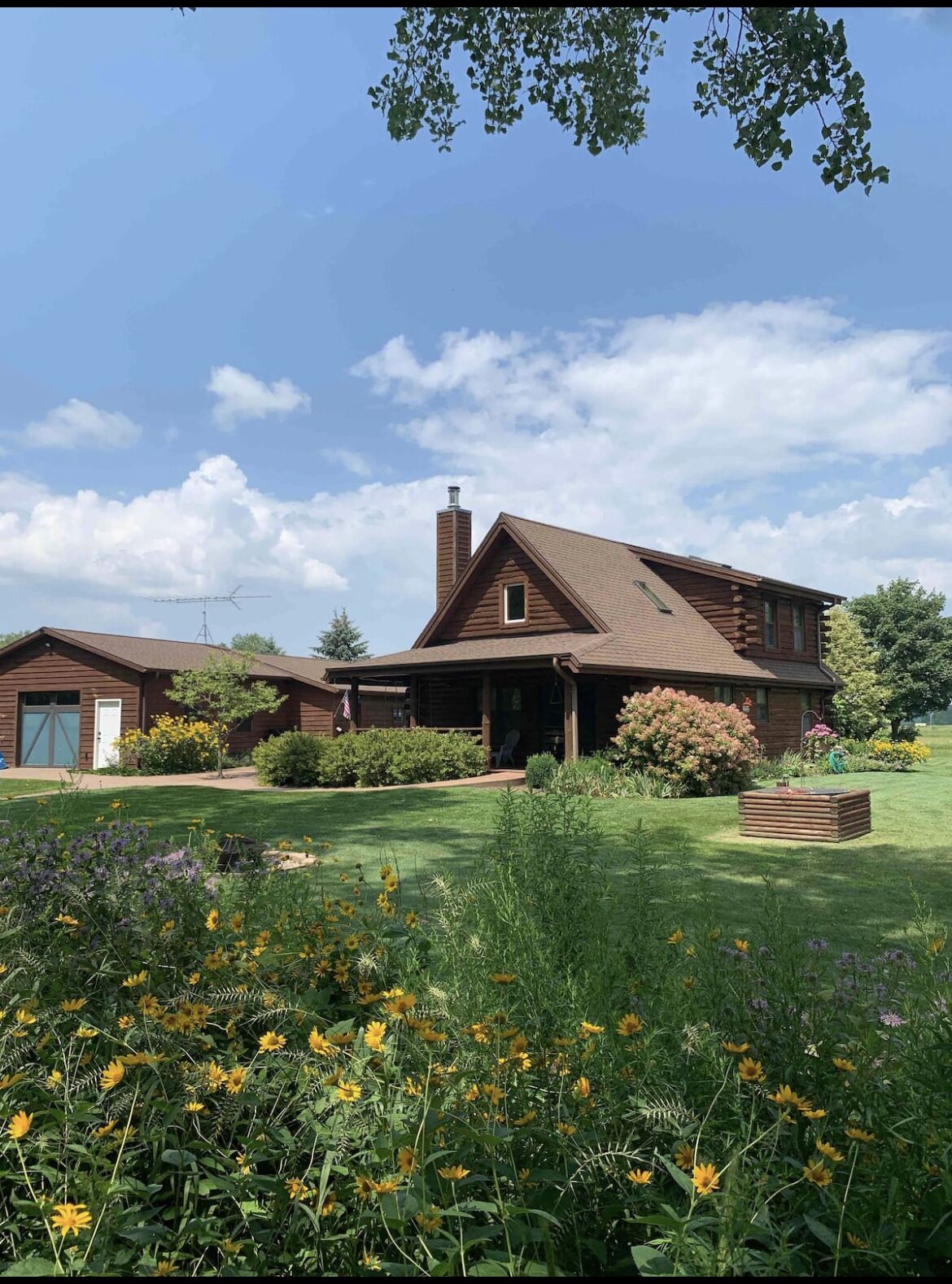 Log Cabin on the channel to Lake Poygan