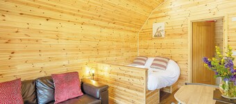 Comfortable pod perfect for short stays for couples with a sense of fun.