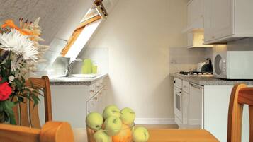 Fridge, oven, stovetop, toaster
