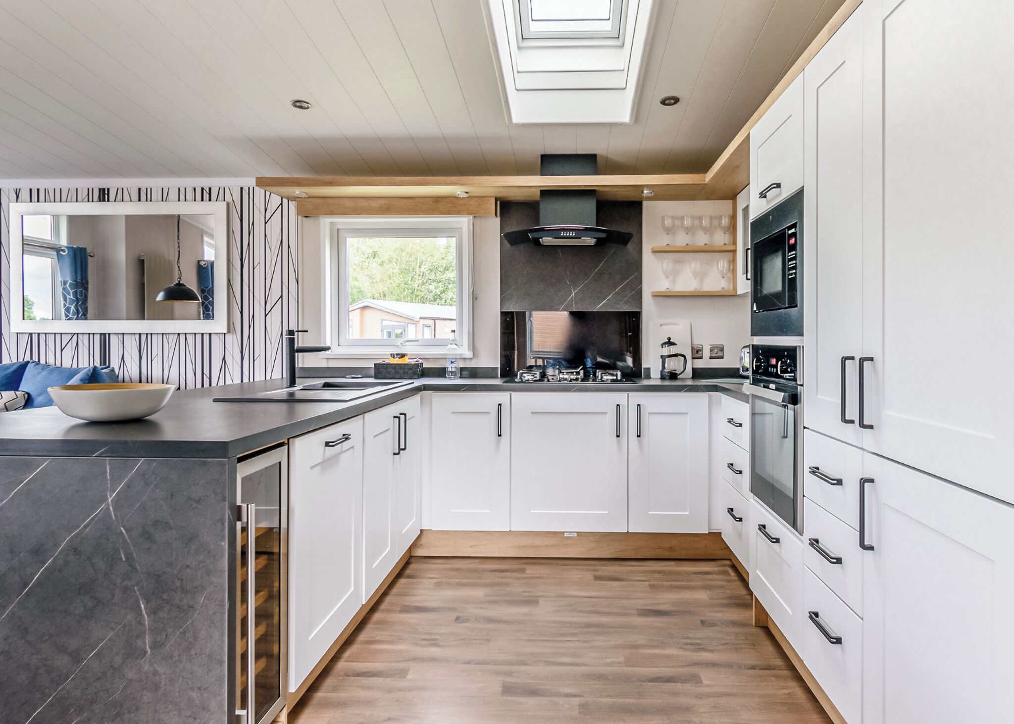 Refrigerador, horno, parrilla de estufa y tostadora 