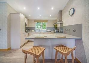 Fridge, oven, stovetop, dishwasher
