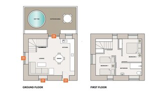 Floor plan - Apple Cottage is a firm favourite with our guests. (Watergate, Looe)