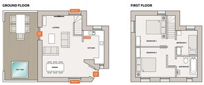 Floor plan - 3 bedroom accommodation in Watergate, Looe (Watergate, Looe)