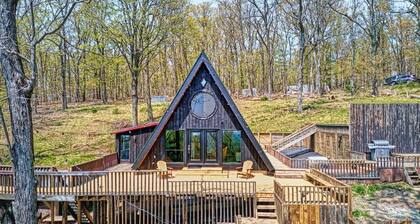 The Black Aframe ⛺️ - HOT TUB & ⛰Mountain Views