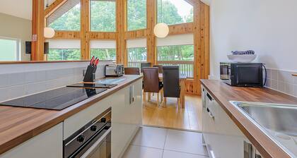 An extremely spacious two storey luxury lodge.