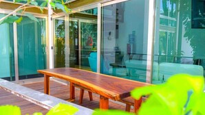 Terrace/patio - LUXURY CONDO STEPS FROM 5th AV & BEACH (Playa del Carmen)