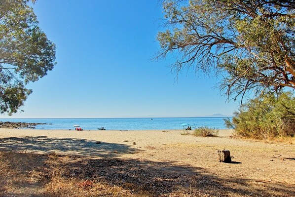 Playa en los alrededores y toallas de playa 