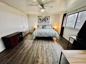 1 chambre, bureau, fer et planche Ă repasser, lit parapluie