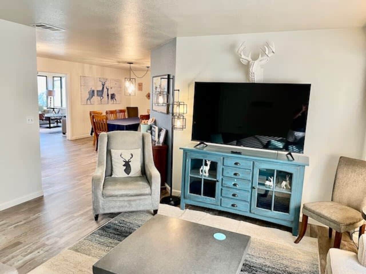 TV, table football, offices