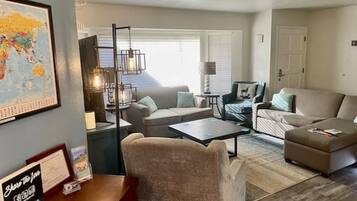 TV, foosball, offices