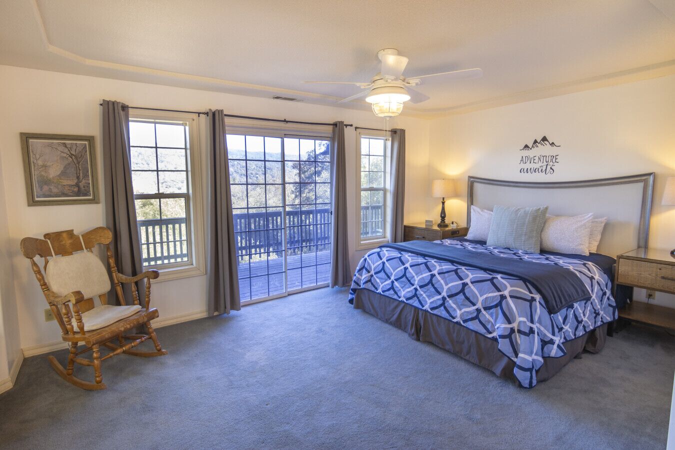 2 bedrooms, desk, travel crib, WiFi